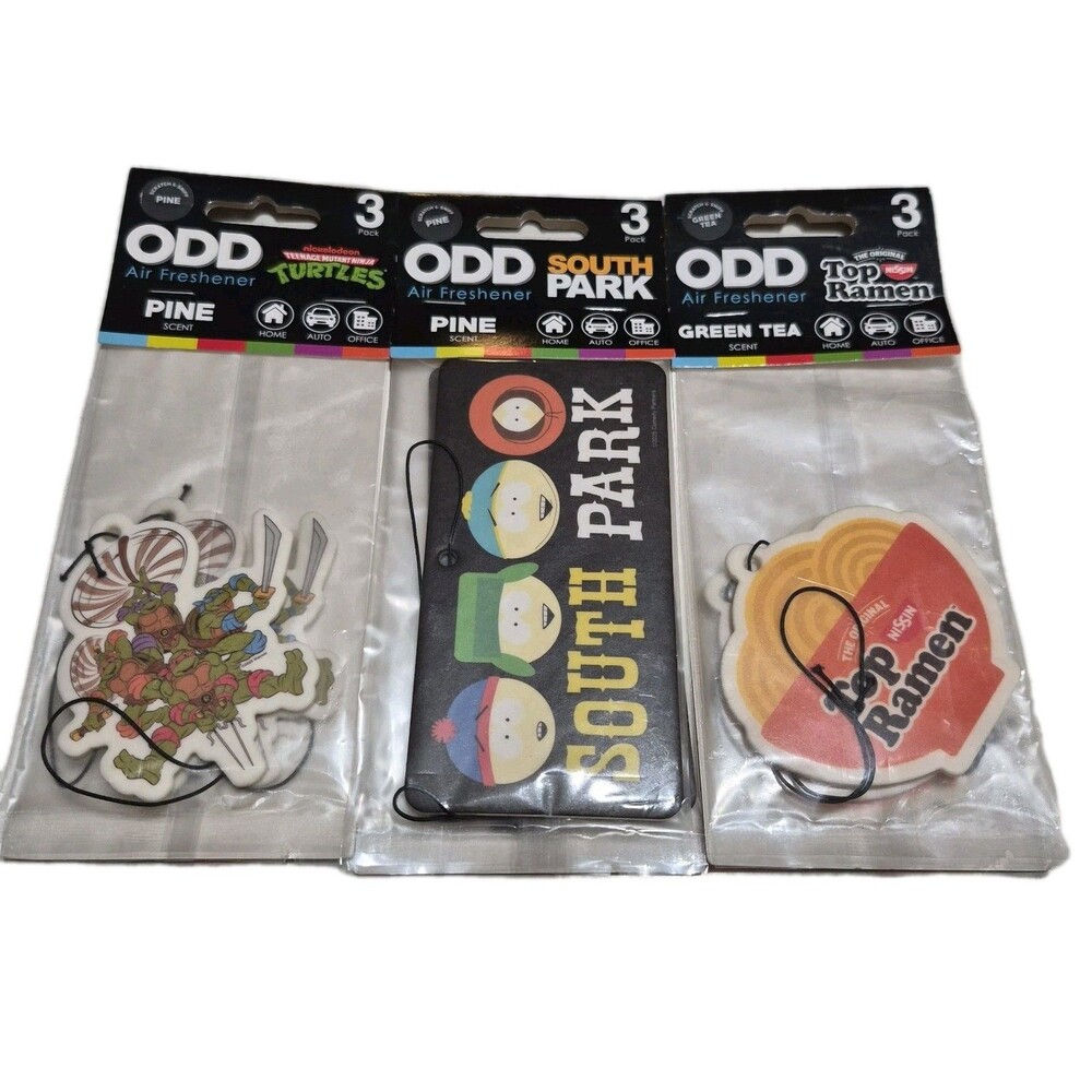 ODD Air Freshener 3pks Of 3 Top Ramen South Park Teenage Mutant Ninja Turtles